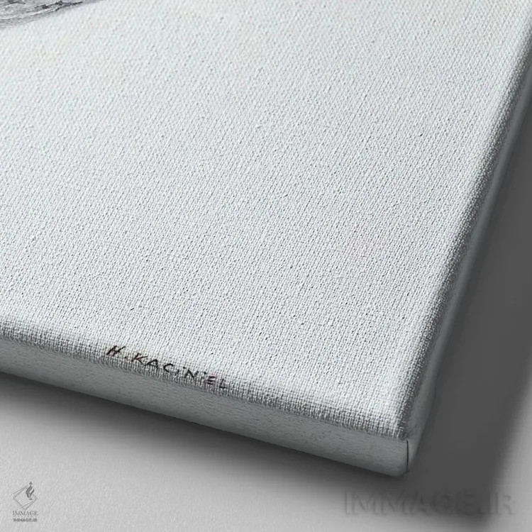 تابلو یه استراحت کن اثر هانا کاچینیل - نمای نزدیک بافت بوم