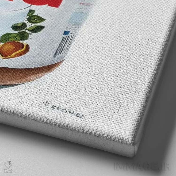 تابلو وسوسه تاریک اثر هانا کاچینیل - نمای نزدیک بافت بوم