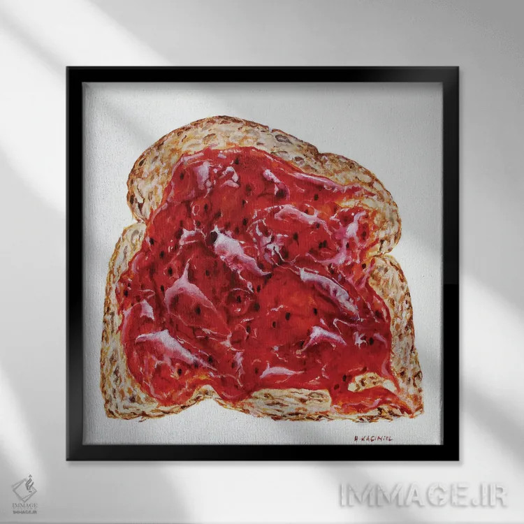 تابلو به سلامتی تو اثر هانا کاچینیل - نمای قابدار مشکی