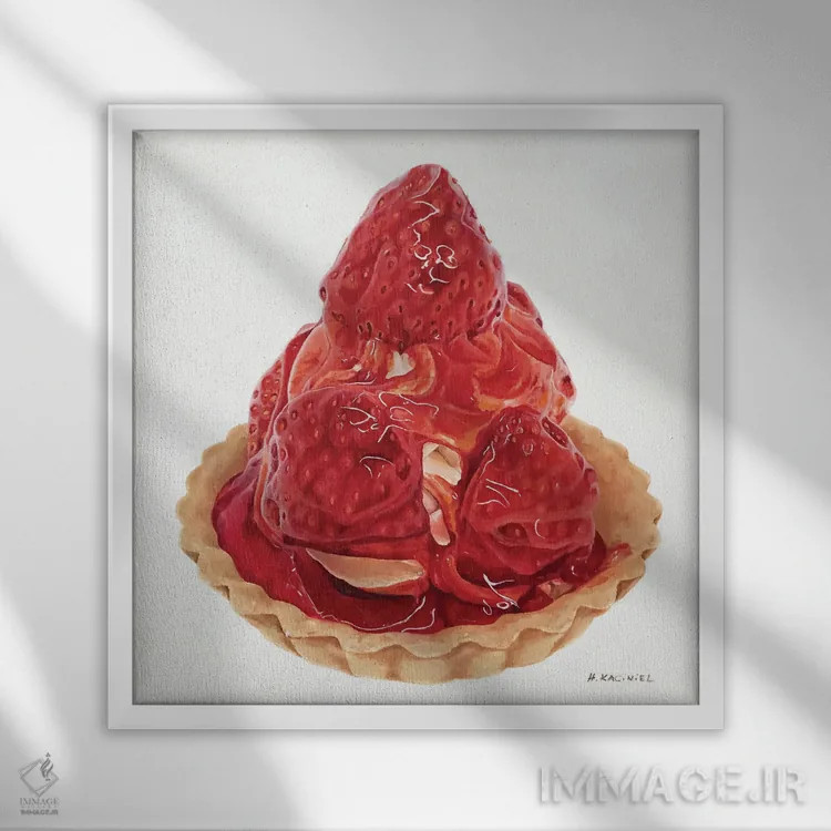 تابلو افراط در خوشی اثر هانا کاچینیل - نمای قابدار سفید