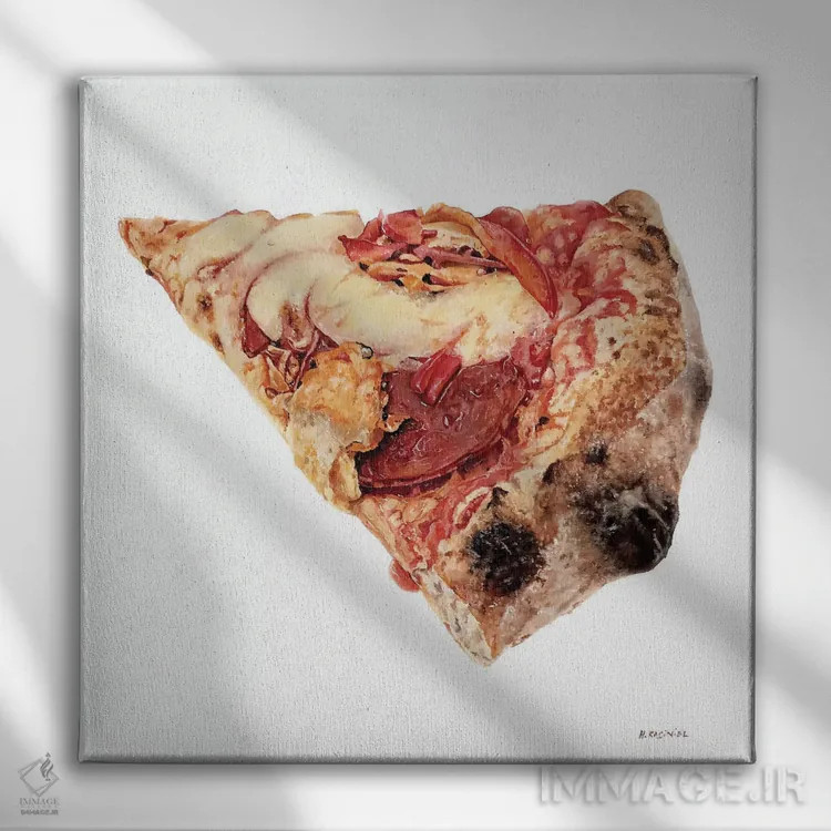 تابلو بلّا بلّا (نام و واژه محبتآمیز) اثر هانا کاچینیل - نمای روبهرو روی دیوار