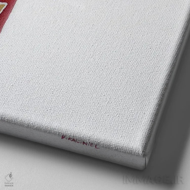 تابلو ضد جاذبه اثر هانا کاچینیل - نمای نزدیک بافت بوم