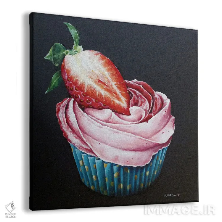 تابلو کاپکیک توتفرنگی اثر هانا کاچینیل - نمای پرسپکتیو محصول