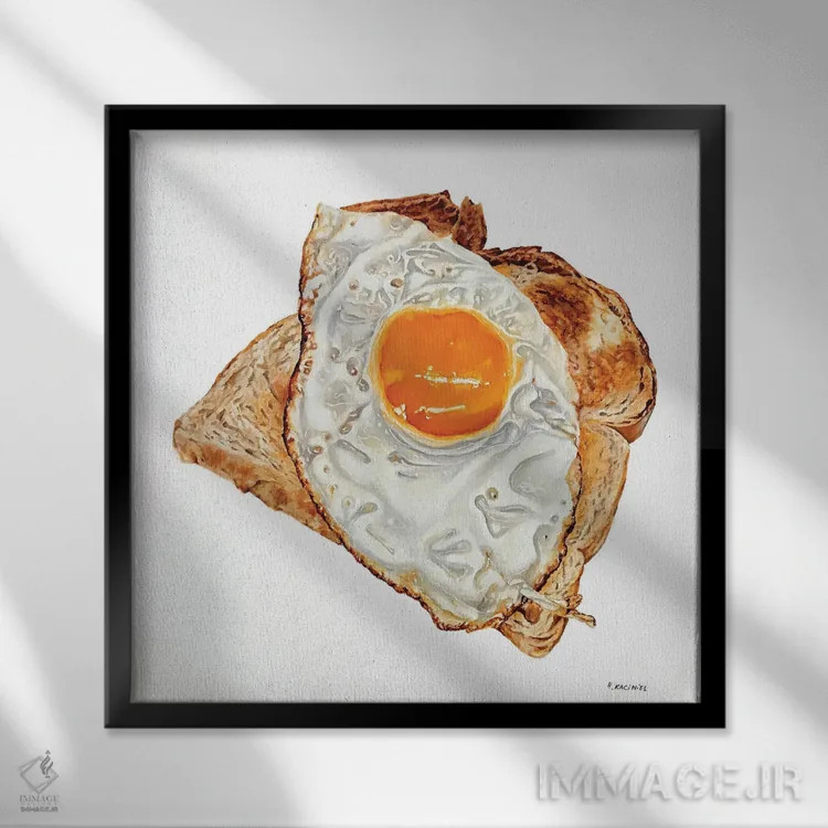 تابلو بیا کنارم سرخ کن (واژهبازی) اثر هانا کاچینیل - نمای قابدار مشکی