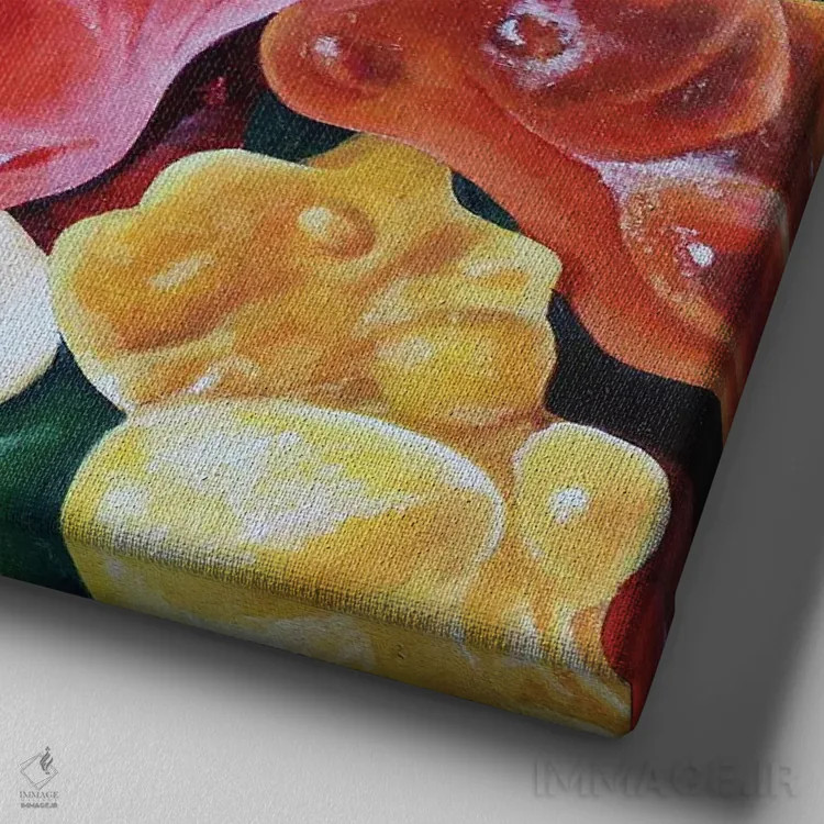 تابلو گودال خرس اثر هانا کاچینیل - نمای نزدیک بافت بوم