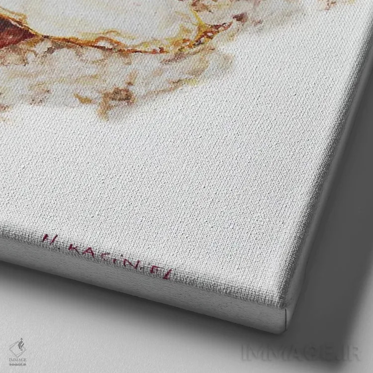 تابلو برشی از بهشت اثر هانا کاچینیل - نمای نزدیک بافت بوم