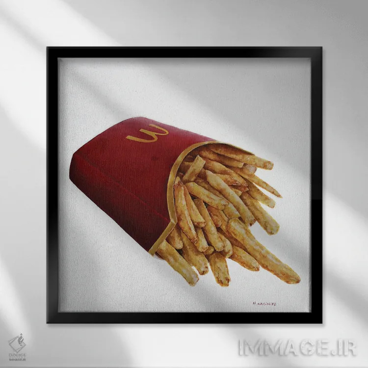 تابلو یک توده چیپس اثر هانا کاچینیل - نمای قابدار مشکی