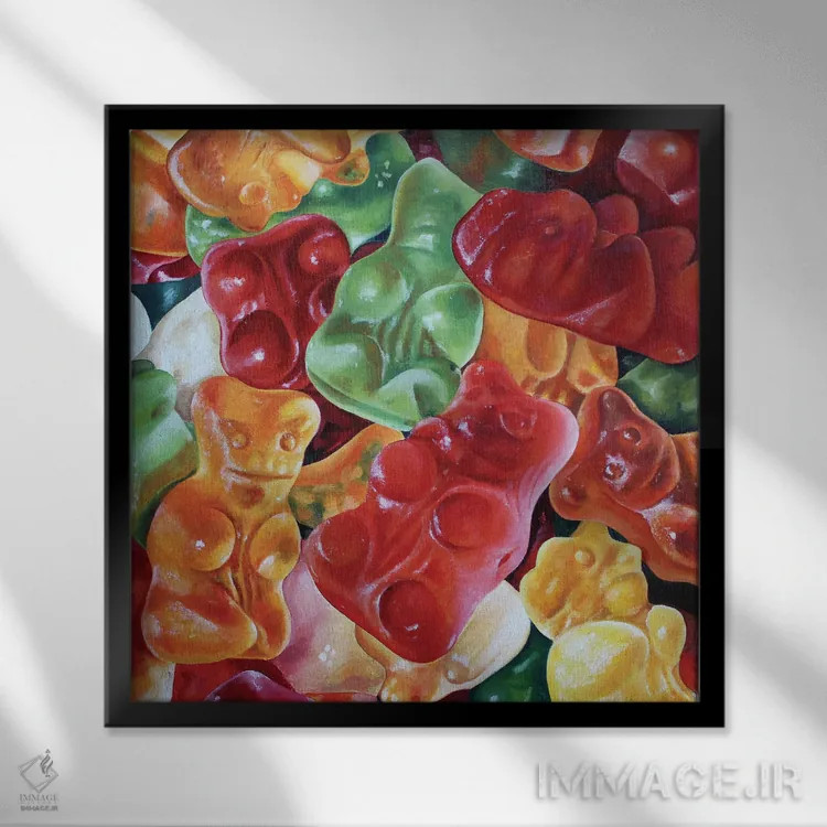 تابلو گودال خرس اثر هانا کاچینیل - نمای قابدار مشکی