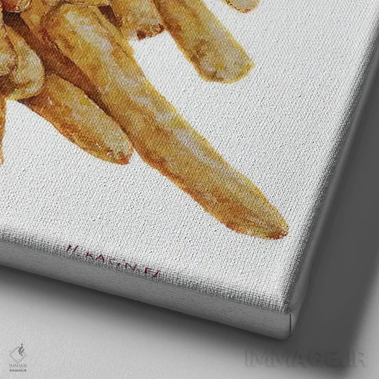 تابلو یک توده چیپس اثر هانا کاچینیل - نمای نزدیک بافت بوم