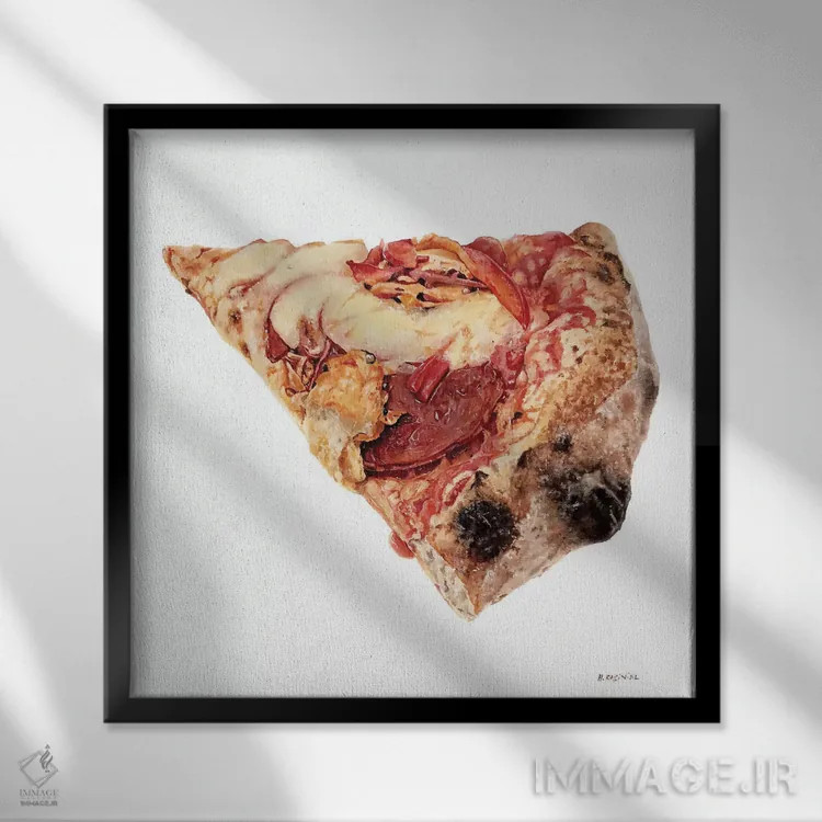 تابلو بلّا بلّا (نام و واژه محبتآمیز) اثر هانا کاچینیل - نمای قابدار مشکی