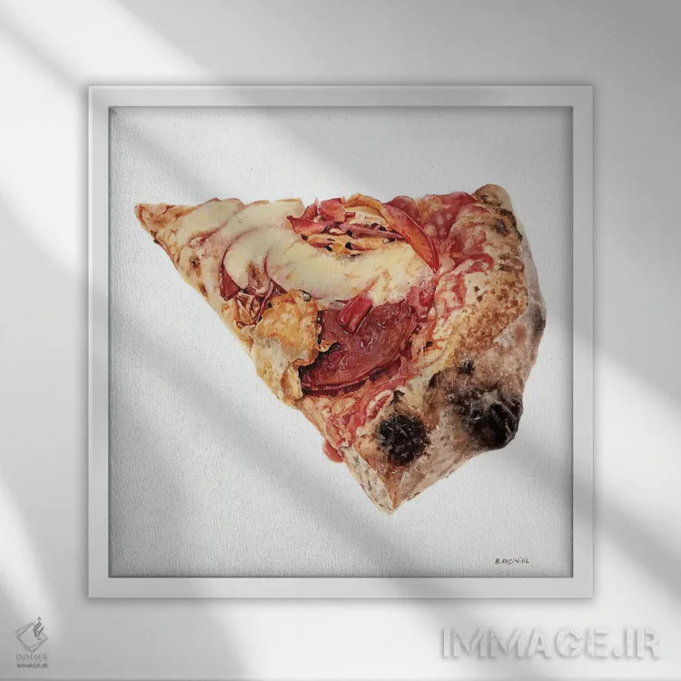 تابلو بلّا بلّا (نام و واژه محبتآمیز) اثر هانا کاچینیل - نمای قابدار سفید