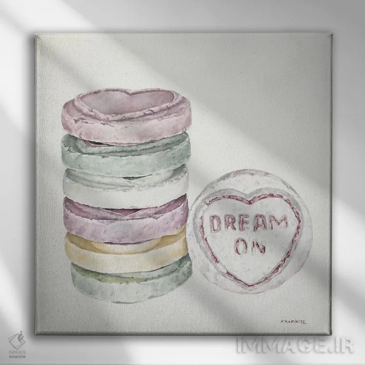 تابلو شش دل اثر هانا کاچینیل - نمای روبهرو روی دیوار