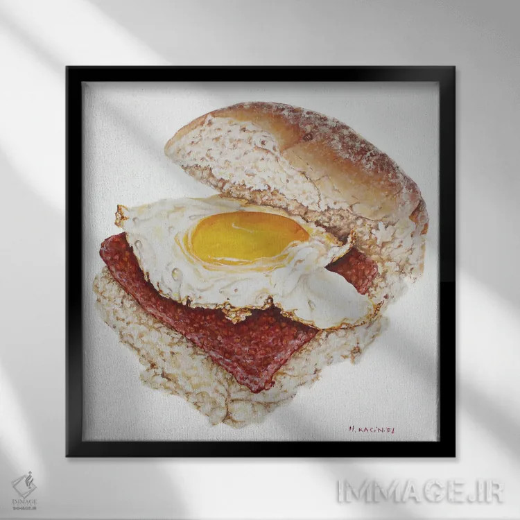 تابلو برشی از بهشت اثر هانا کاچینیل - نمای قابدار مشکی