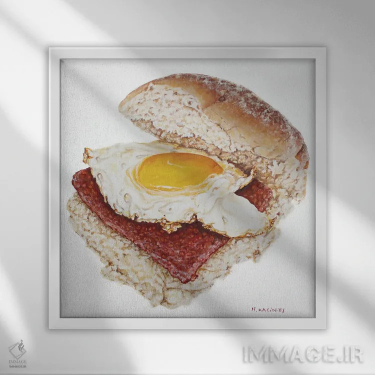 تابلو برشی از بهشت اثر هانا کاچینیل - نمای قابدار سفید