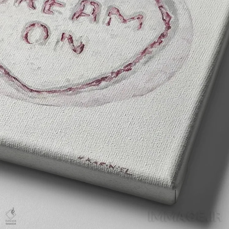 تابلو شش دل اثر هانا کاچینیل - نمای نزدیک بافت بوم