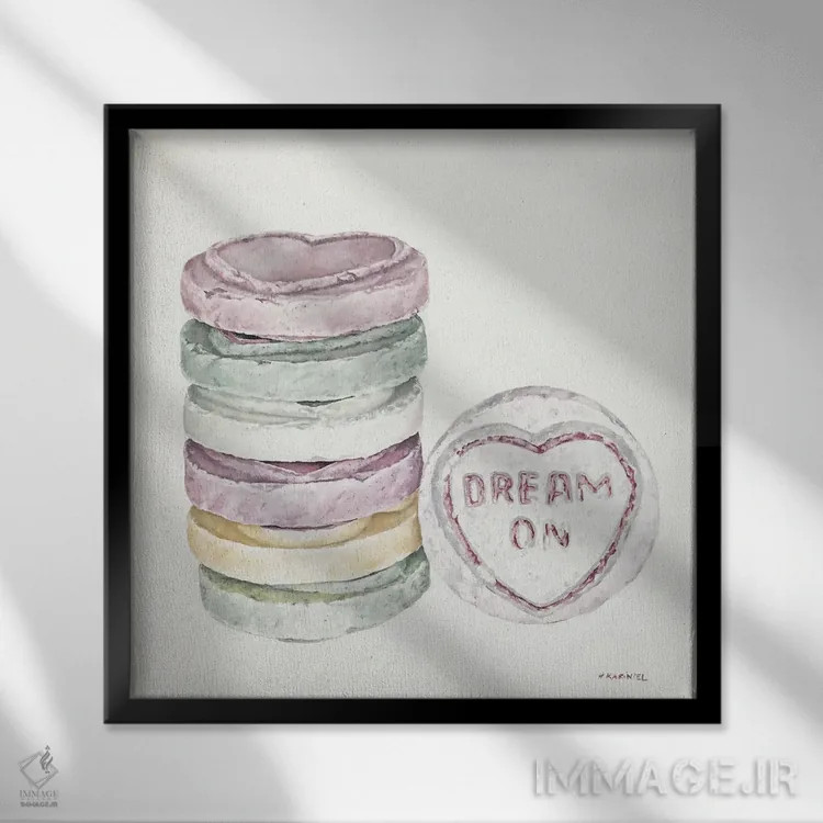 تابلو شش دل اثر هانا کاچینیل - نمای قابدار مشکی