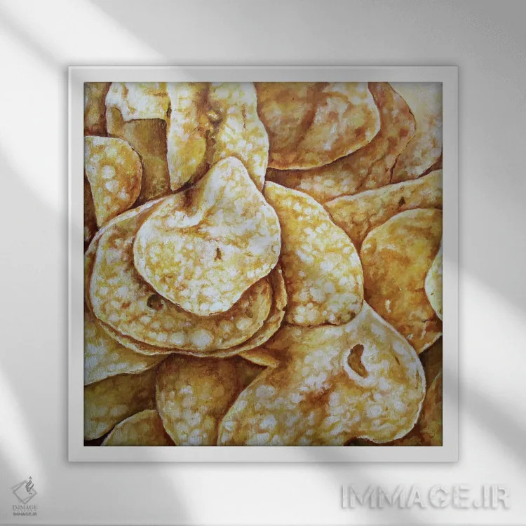 تابلو نخستین غذای انگشتی (غذای با دستخور) اثر هانا کاچینیل - نمای قابدار سفید