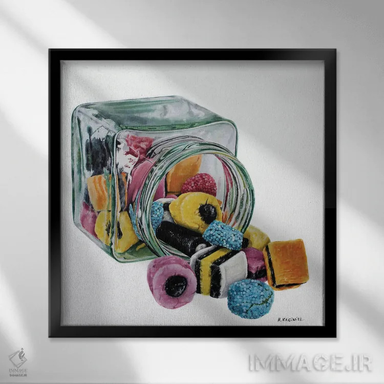 تابلو فرار بزرگ اثر هانا کاچینیل - نمای قابدار مشکی