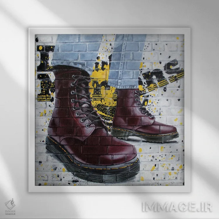 تابلو شور و هیجان نوجوانی اثر هانا کاچینیل - نمای قابدار سفید