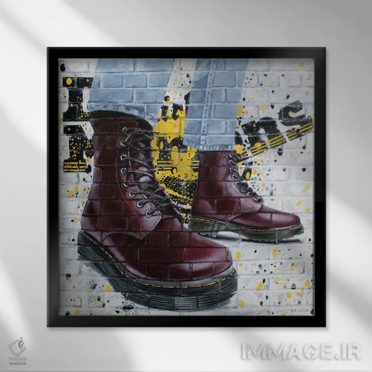 تابلو شور و هیجان نوجوانی اثر هانا کاچینیل - نمای قابدار مشکی