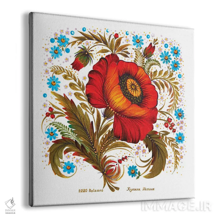 تابلو گل شقایق اثر هالینا کولگا - نمای پرسپکتیو محصول