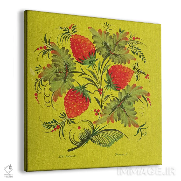 تابلو تمشک قرمز (تمشک) اثر هالینا کولگا - نمای پرسپکتیو محصول