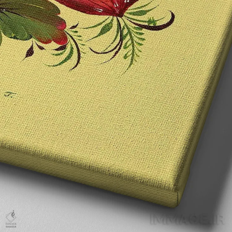 تابلو توتفرنگیها اثر هالینا کولگا - نمای نزدیک بافت بوم