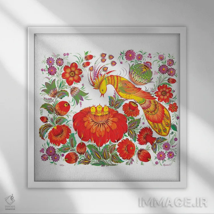 تابلو مادر مهربان اثر هالینا کولگا - نمای قابدار سفید