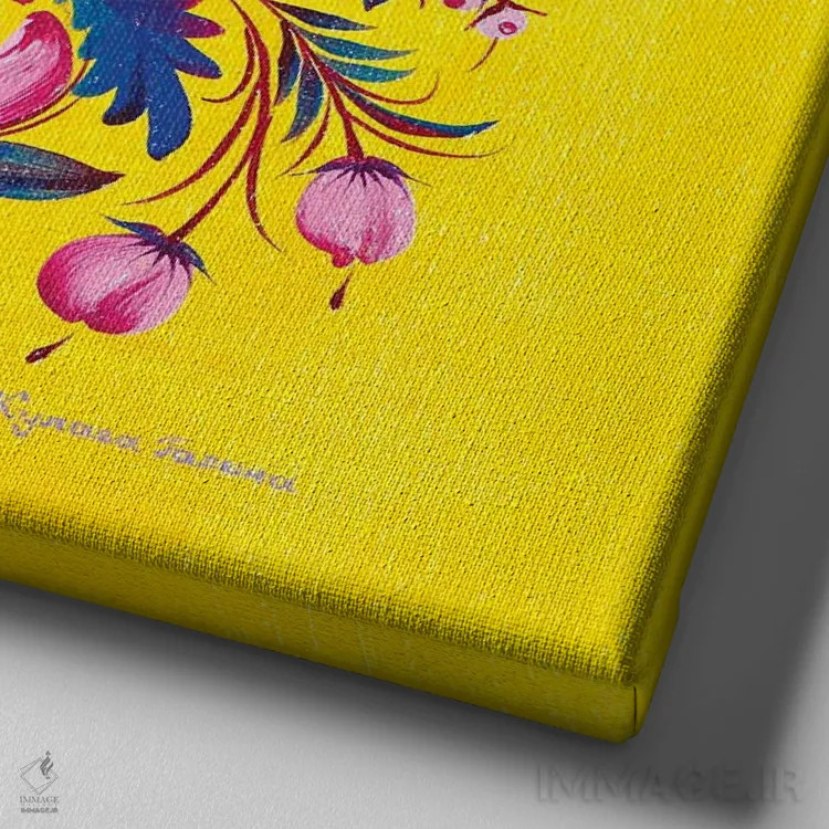 تابلو عشق پرشور اثر هالینا کولگا - نمای نزدیک بافت بوم