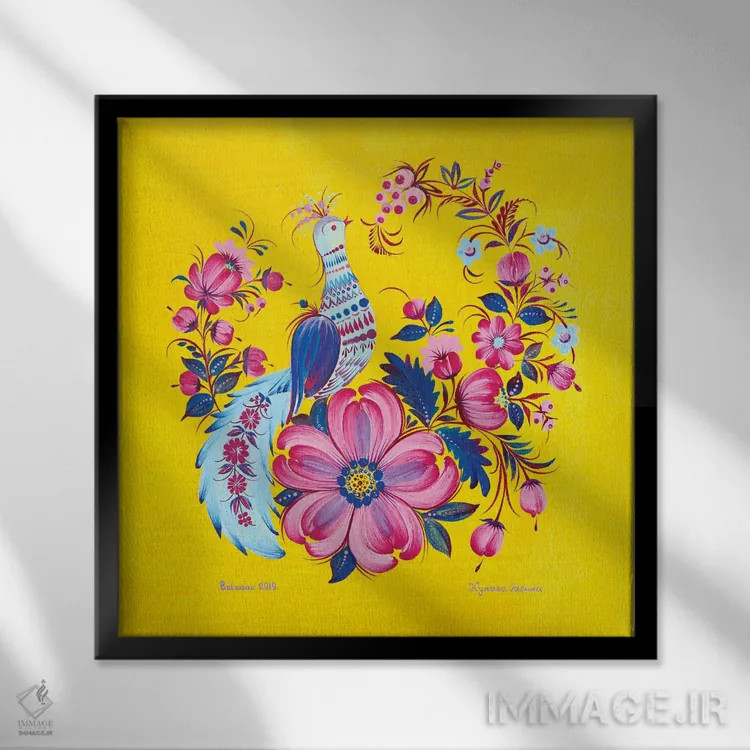 تابلو عشق پرشور اثر هالینا کولگا - نمای قابدار مشکی