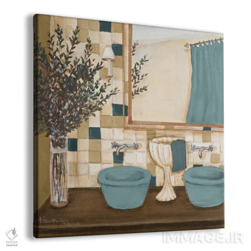 تابلو حمام ذن آبی (I) اثر حکیملپور-ریتر - نمای پرسپکتیو محصول