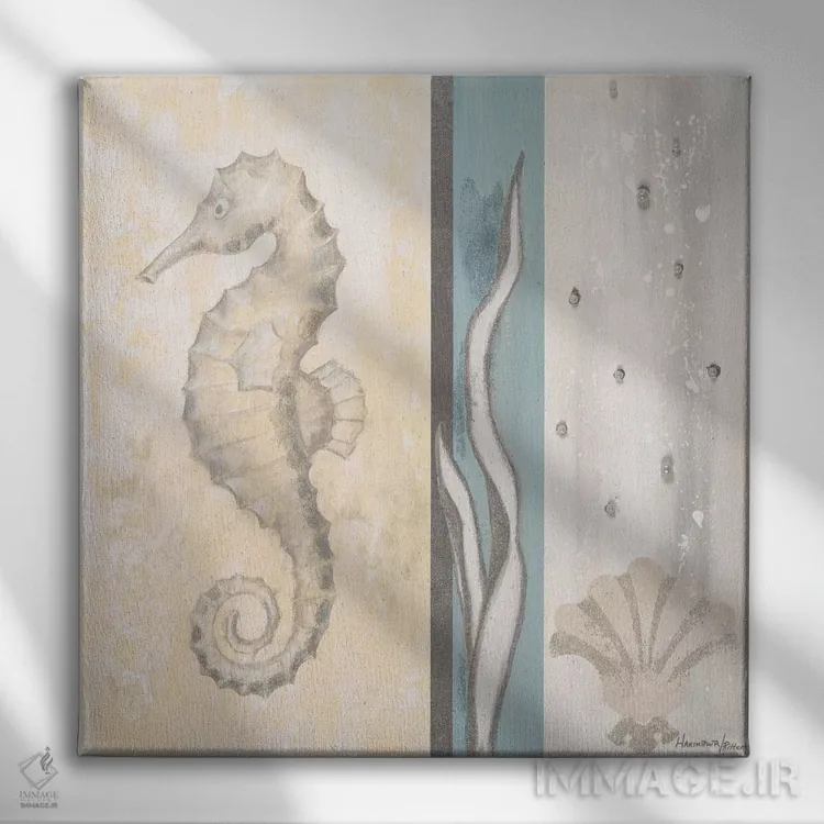 تابلو دریای آرامشبخش (II) اثر حکیملپور-ریتر - نمای روبهرو روی دیوار