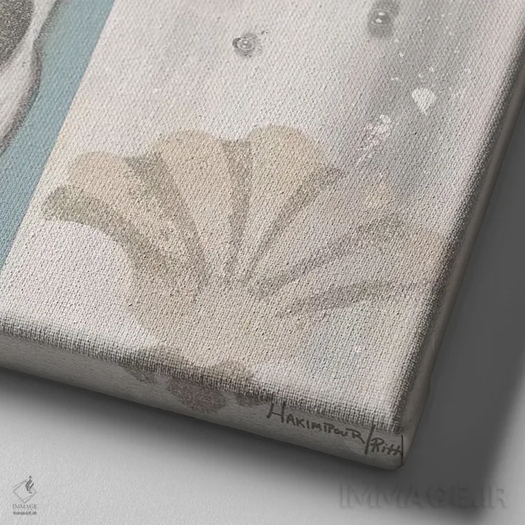 تابلو دریای آرامشبخش (II) اثر حکیملپور-ریتر - نمای نزدیک بافت بوم