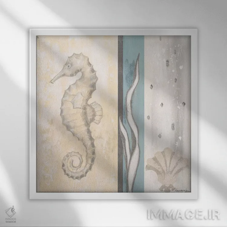 تابلو دریای آرامشبخش (II) اثر حکیملپور-ریتر - نمای قابدار سفید