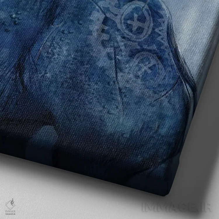 تابلو گاو نیلی (XV) اثر هیرویوشی کوراوا - نمای نزدیک بافت بوم