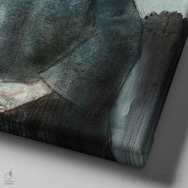 تابلو تخم کلاغ نیلی (VII) اثر هیرویوشی کوراوا - نمای نزدیک بافت بوم