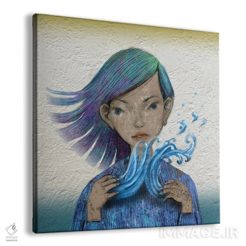 تابلو موج آبی روشن (II) اثر هیرویوشی کوراوا - نمای پرسپکتیو محصول