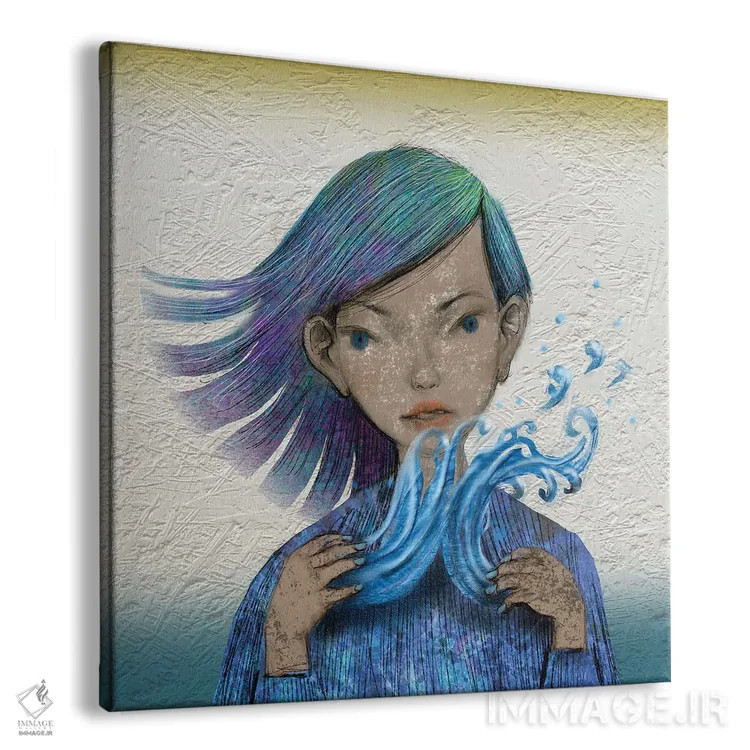 تابلو موج آبی روشن (II) اثر هیرویوشی کوراوا - نمای پرسپکتیو محصول