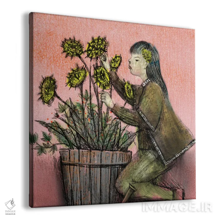 تابلو سطل چوبی هلوئی (II) اثر هیرویوشی کوراوا - نمای پرسپکتیو محصول