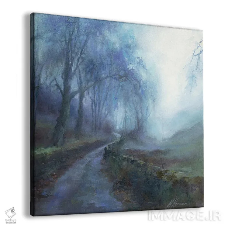 تابلو اولین نور از میان مه اثر هانا کروین - نمای پرسپکتیو محصول