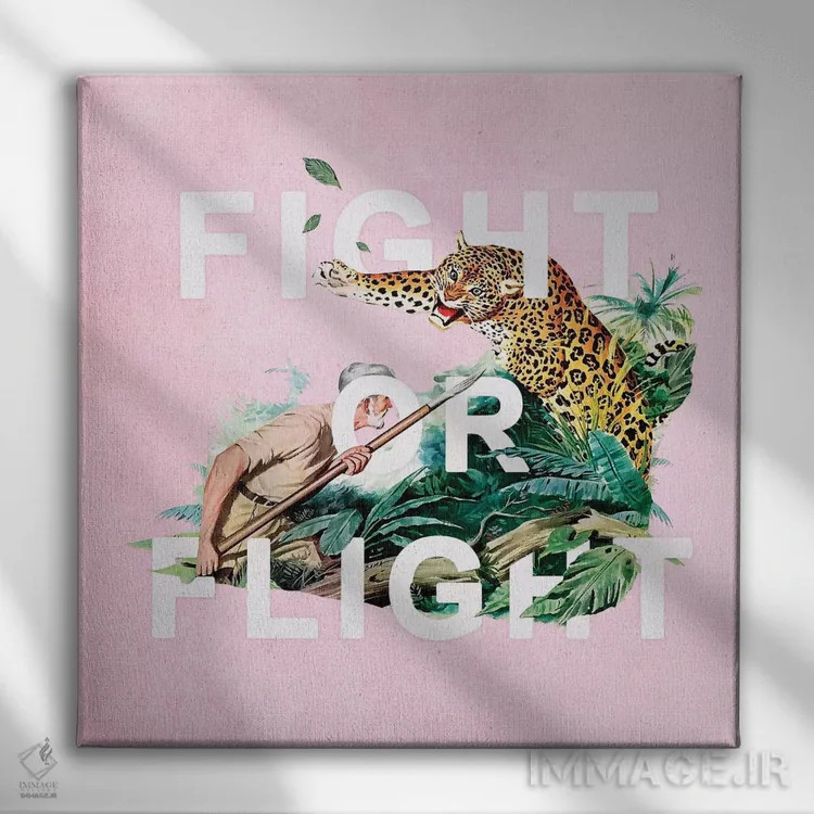 تابلو مبارزه یا فرار اثر هدر لندیس - نمای روبهرو روی دیوار