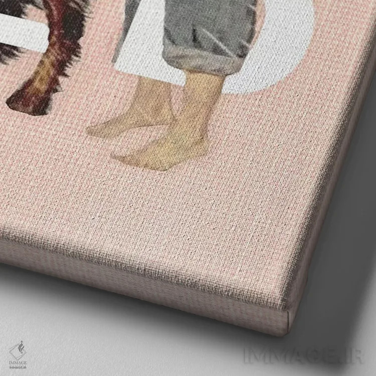 تابلو طلایی بمان اثر هدر لندیس - نمای نزدیک بافت بوم