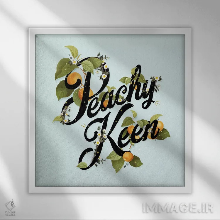 تابلو نعناع هلوئی خوشایند اثر هدر لندیس - نمای قابدار سفید