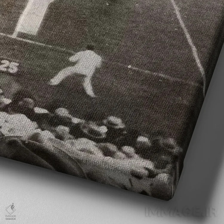 تابلو برندهٔ روز باش اثر هدر لندیس - نمای نزدیک بافت بوم