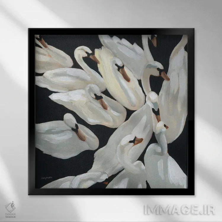 تابلو دسته (گروه) اثر هیلی نایتن - نمای قابدار مشکی