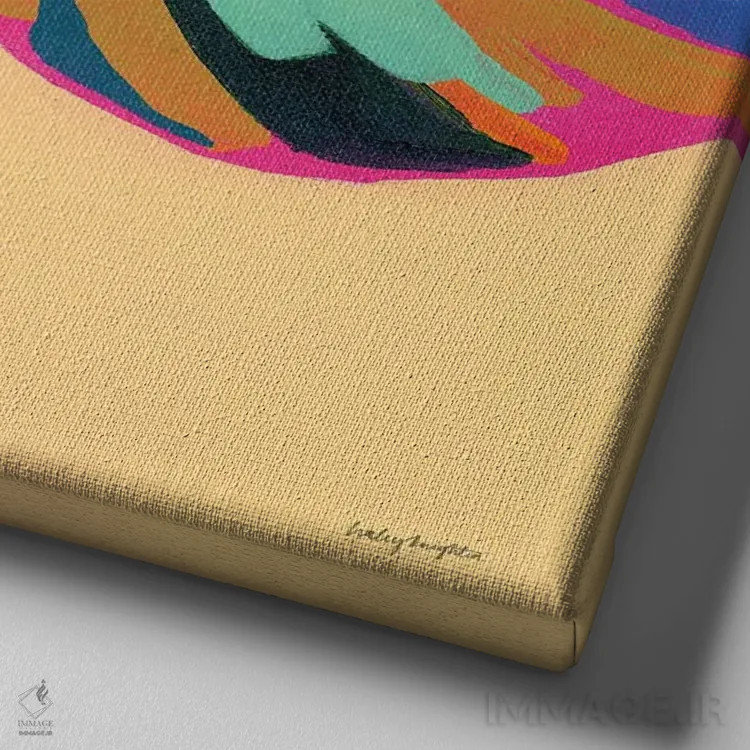 تابلو بانوی گیاهان (I) اثر هیلی نایتن - نمای نزدیک بافت بوم