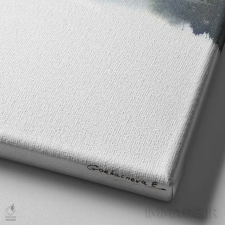 تابلو میدان کوهستانی پاییزی اثر هوملایکآرت (برند هنری) - نمای نزدیک بافت بوم