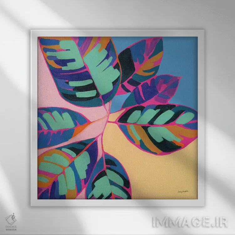 تابلو بانوی گیاهان (I) اثر هیلی نایتن - نمای قابدار سفید