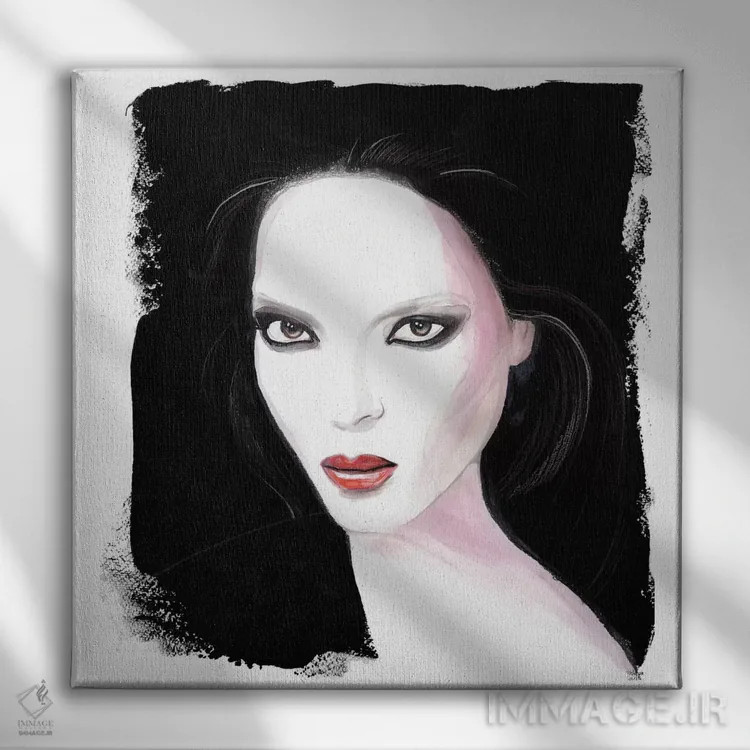 تابلو چشمان اتاقخوابی اثر هارت آو لیلی (برند هنری) - نمای روبهرو روی دیوار