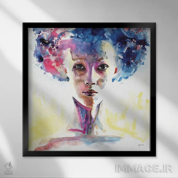 تابلو ایمان اثر هارت آو لیلی (برند هنری) - نمای قابدار مشکی